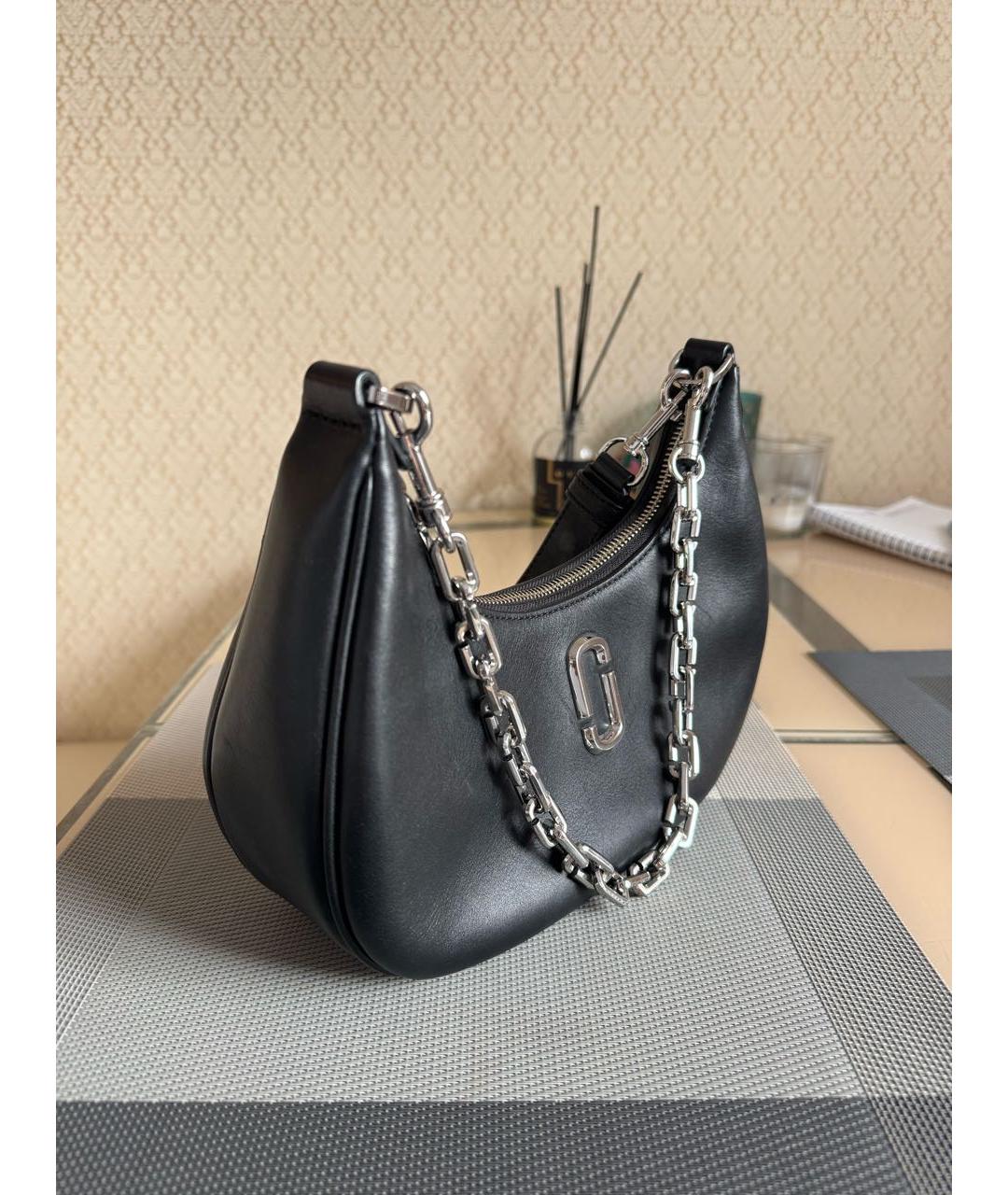 MARC JACOBS Черная кожаная сумка с короткими ручками, фото 2