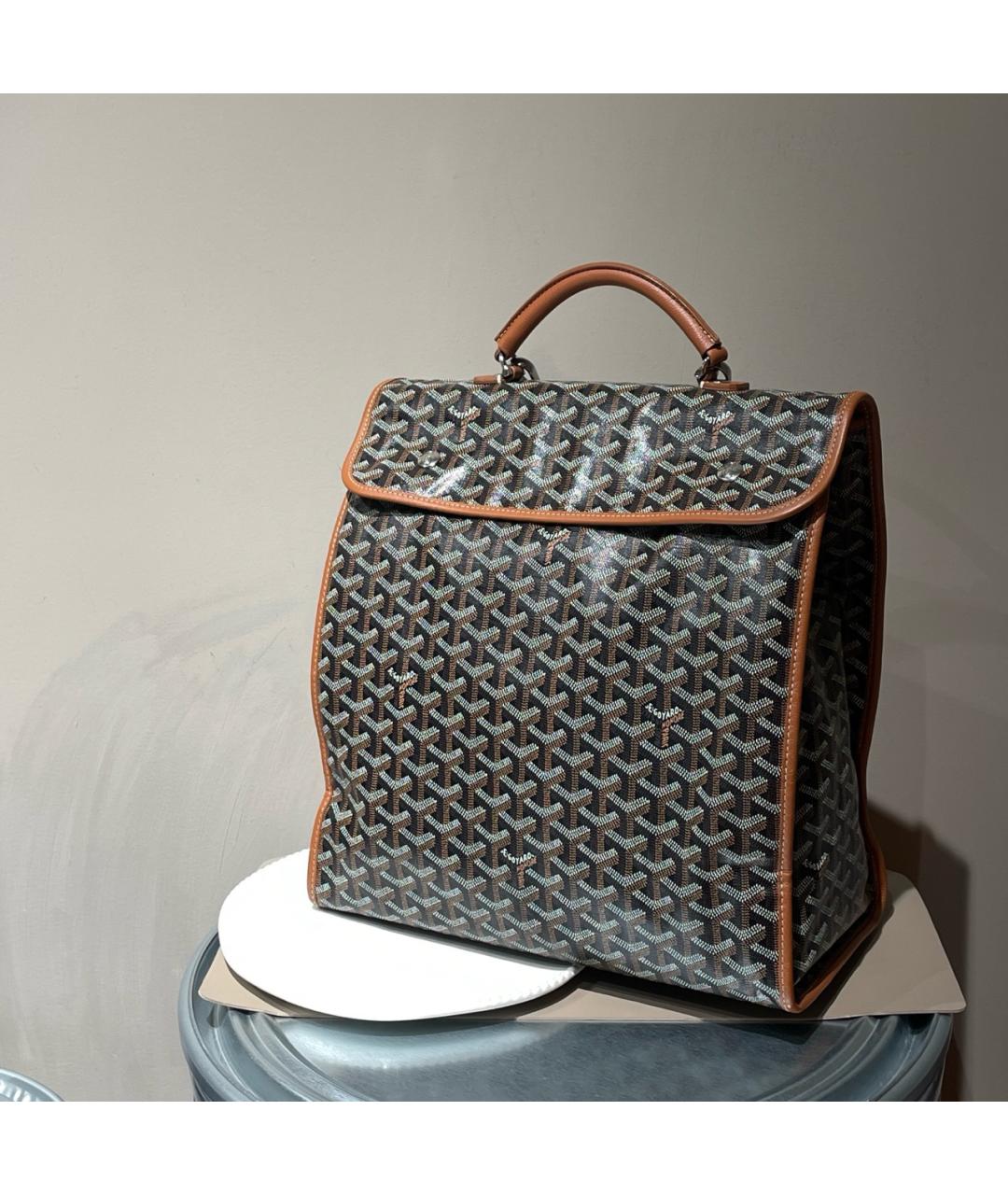 GOYARD Коричневый рюкзак из искусственной кожи, фото 9