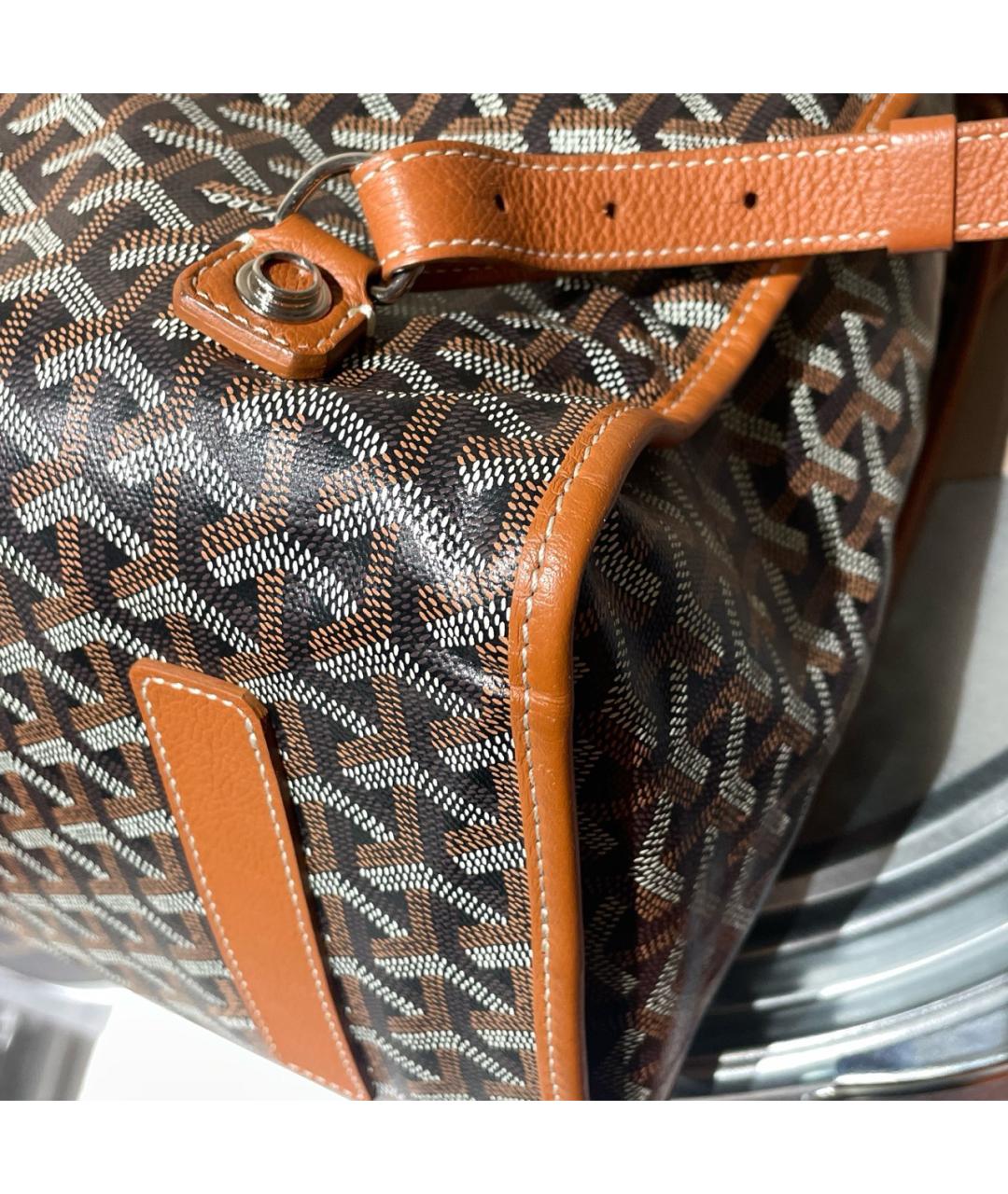 GOYARD Коричневый рюкзак из искусственной кожи, фото 8