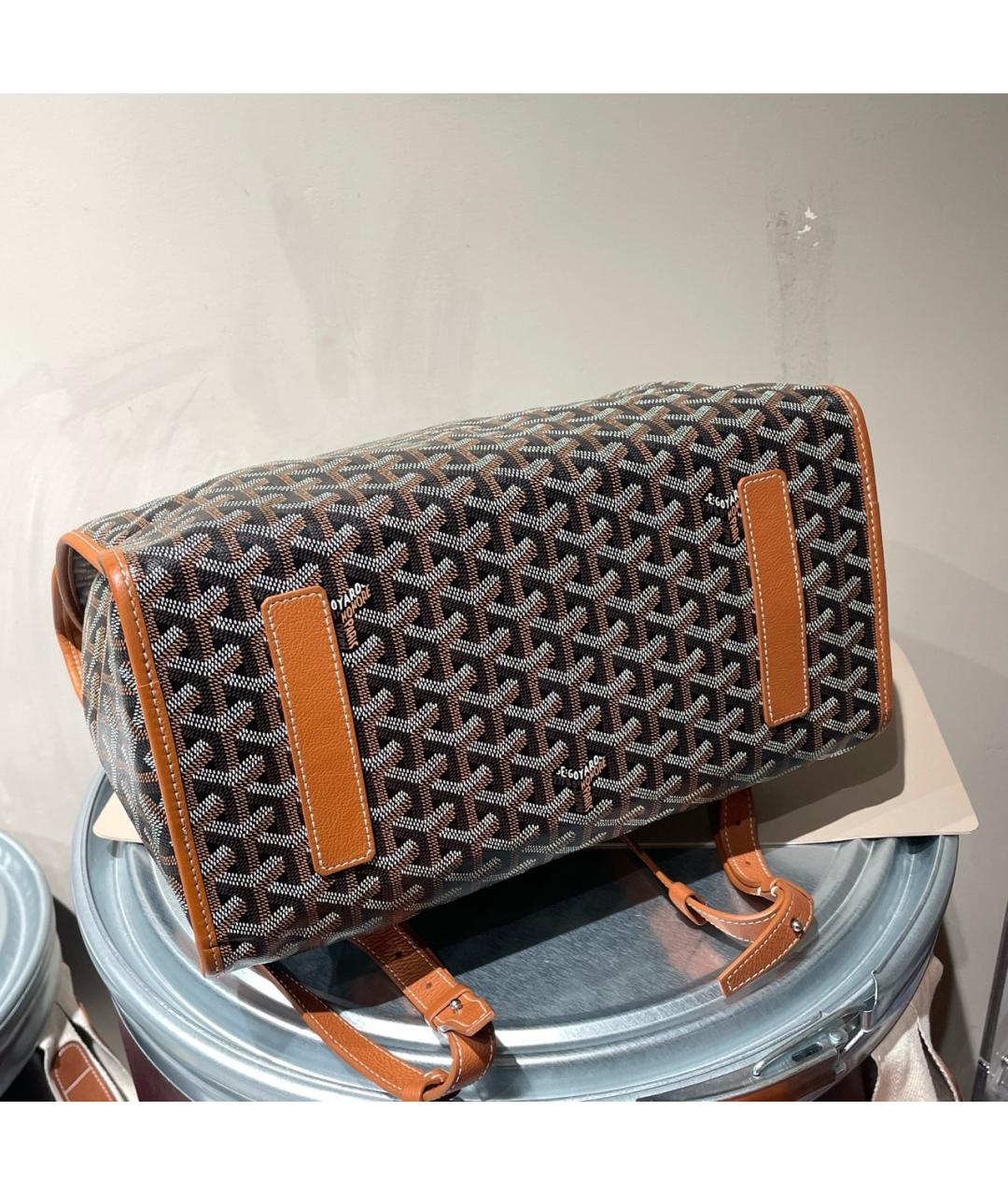 GOYARD Коричневый рюкзак из искусственной кожи, фото 5