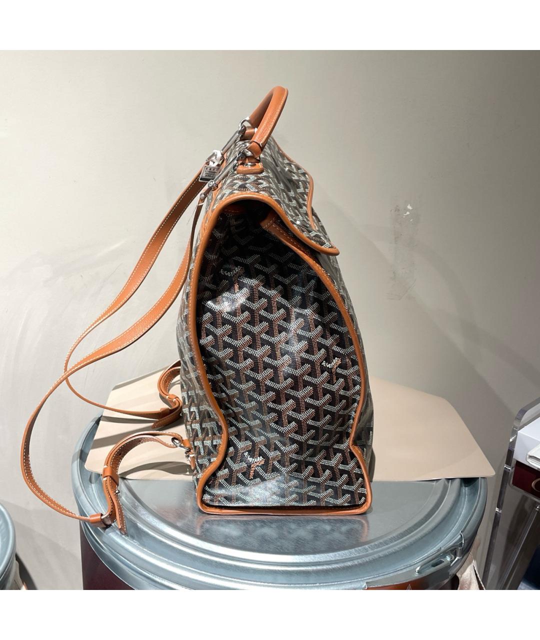 GOYARD Коричневый рюкзак из искусственной кожи, фото 4