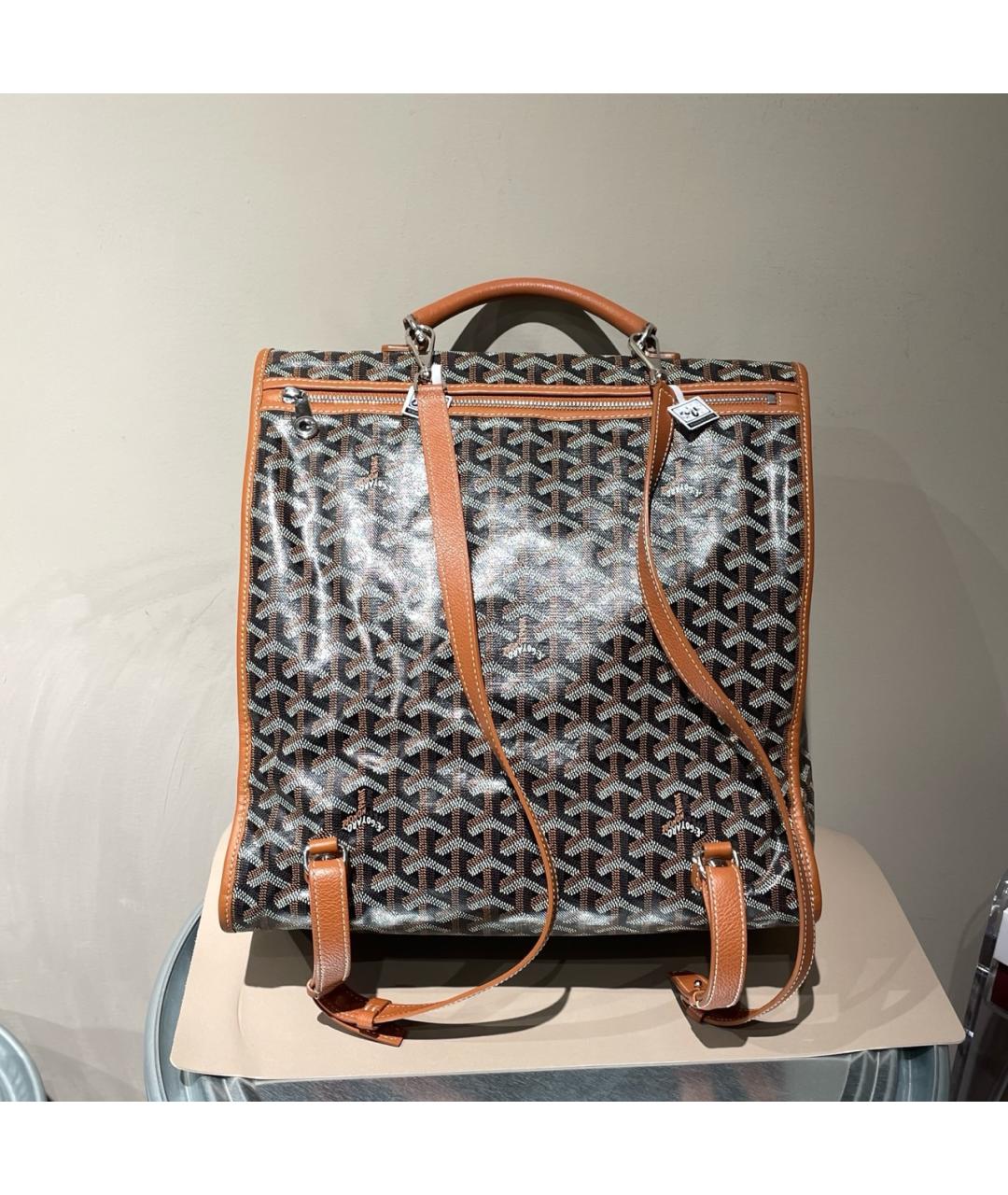 GOYARD Коричневый рюкзак из искусственной кожи, фото 3