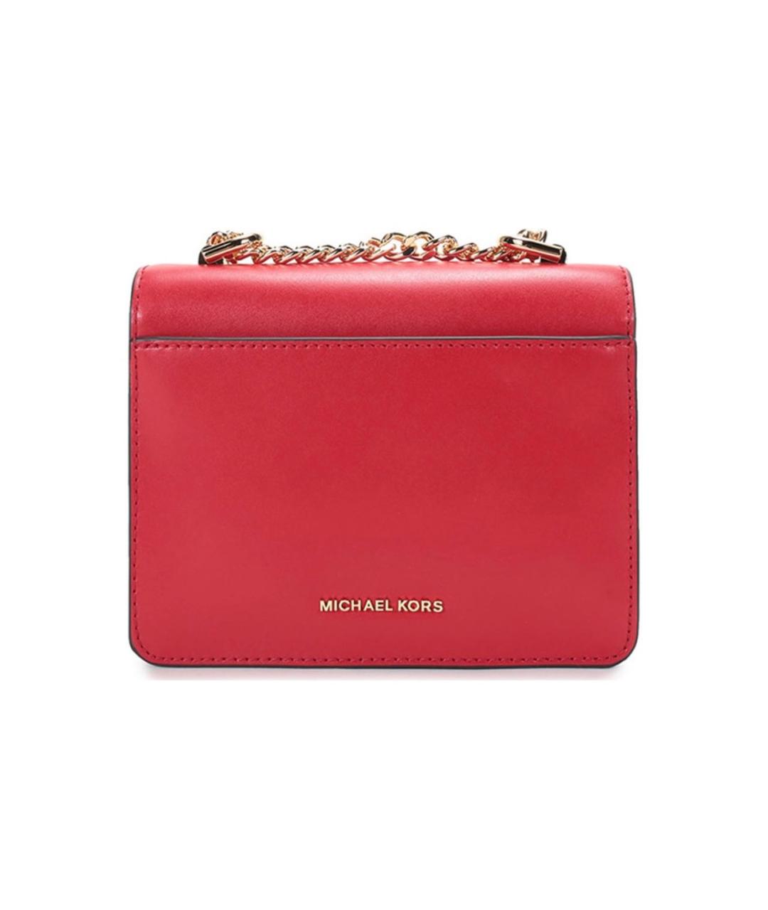 MICHAEL KORS Красная кожаная сумка через плечо, фото 4
