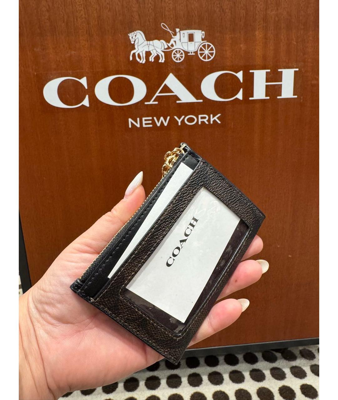 COACH Коричневый кардхолдер, фото 3