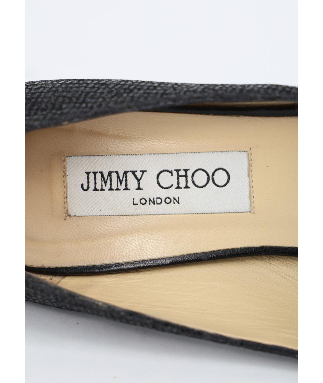 JIMMY CHOO Черные текстильные туфли, фото 5