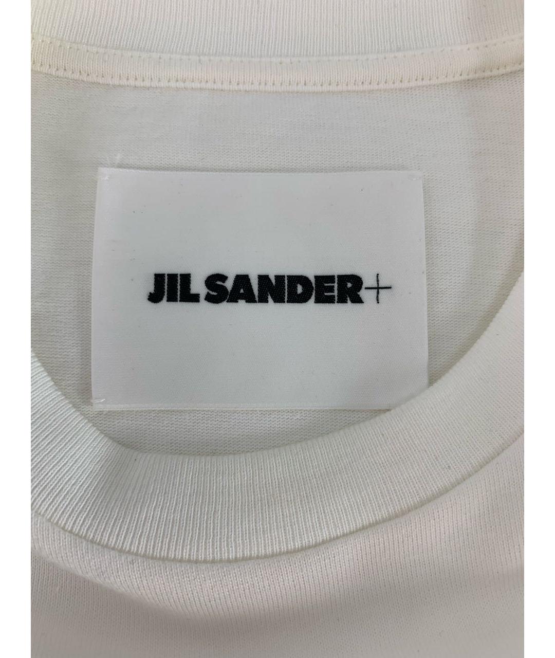 JIL SANDER Белая хлопковая футболка, фото 3