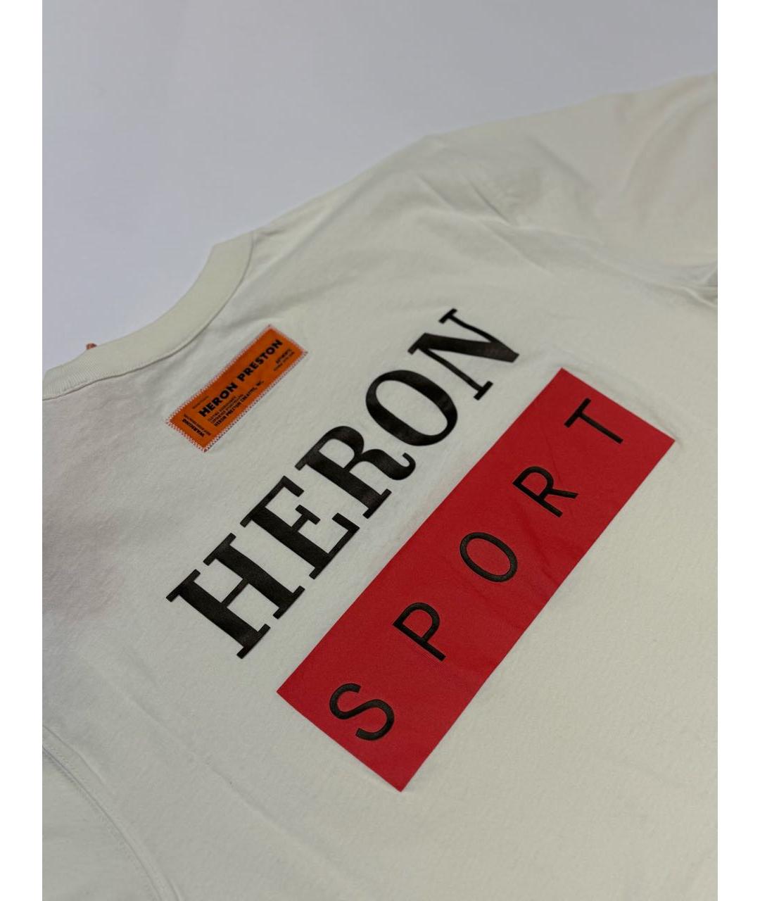 HERON PRESTON Белая хлопковая футболка, фото 2