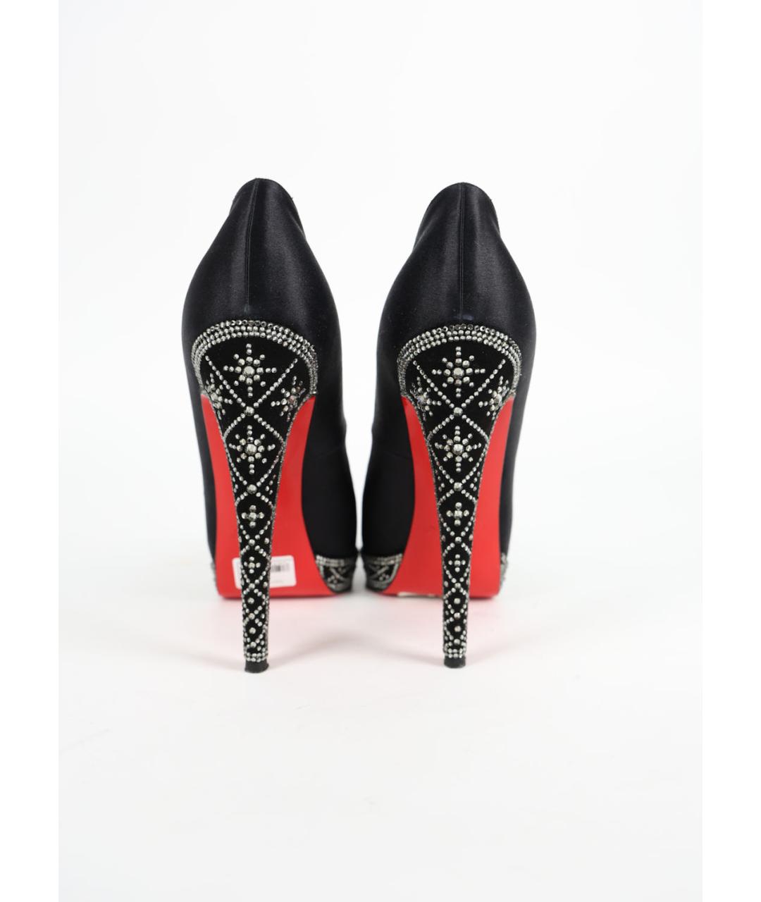 CHRISTIAN LOUBOUTIN Черные текстильные туфли, фото 4