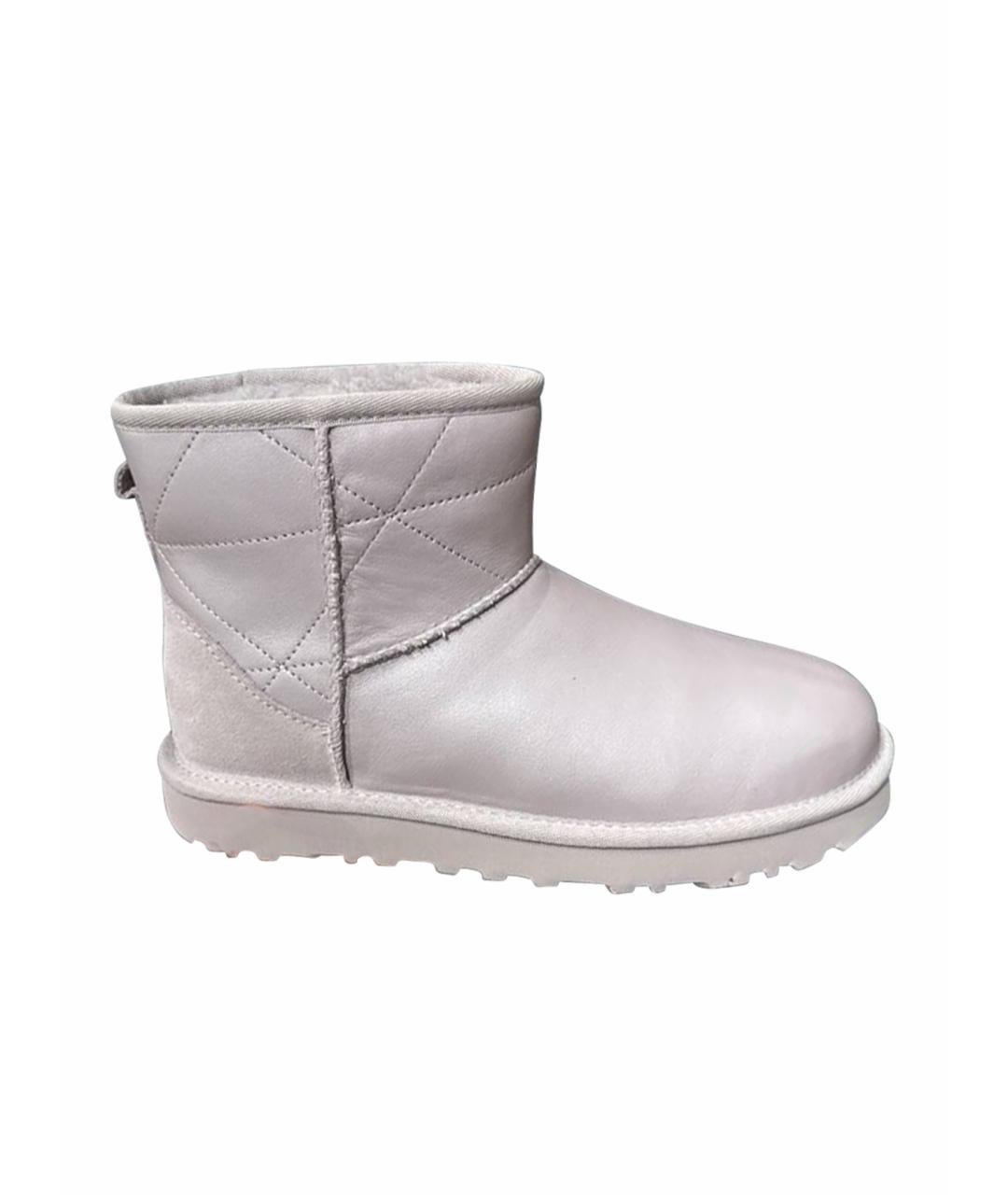 UGG AUSTRALIA Розовые кожаные ботинки, фото 1