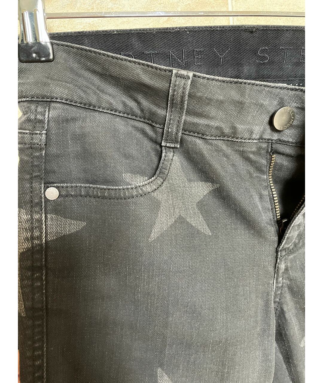 STELLA MCCARTNEY Черные хлопковые джинсы слим, фото 4