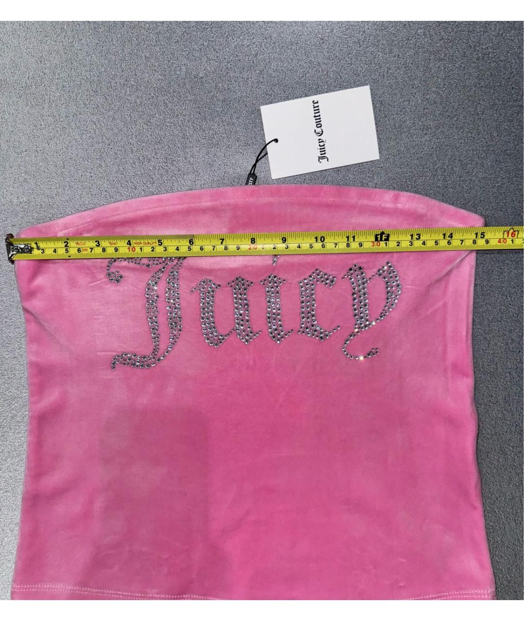 JUICY COUTURE Розовая полиэстеровая майка, фото 6