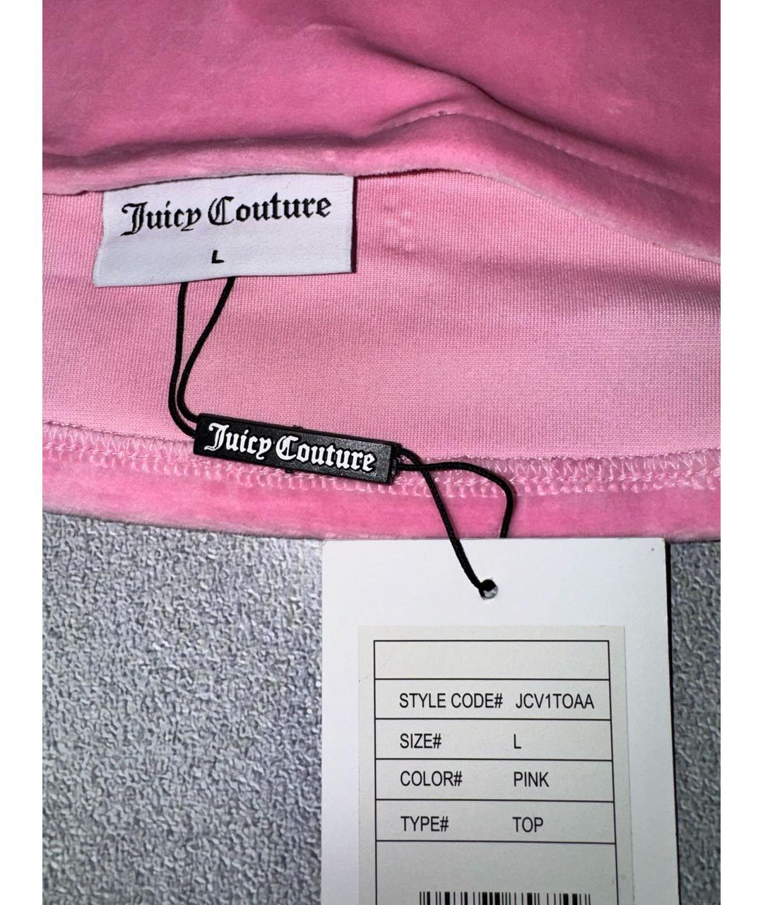 JUICY COUTURE Розовая полиэстеровая майка, фото 4