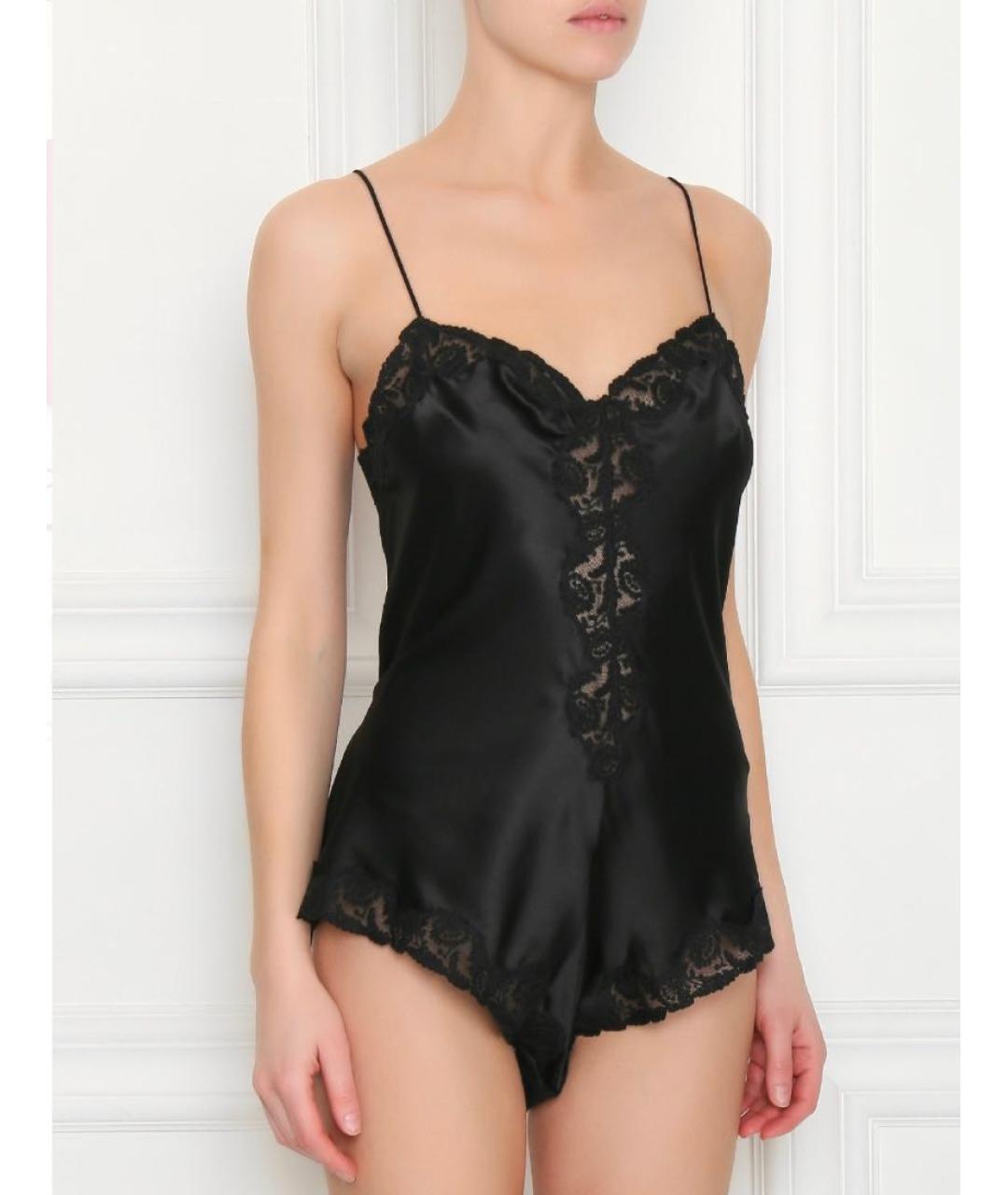 ERMANNO SCERVINO Черное шелковое боди, фото 2