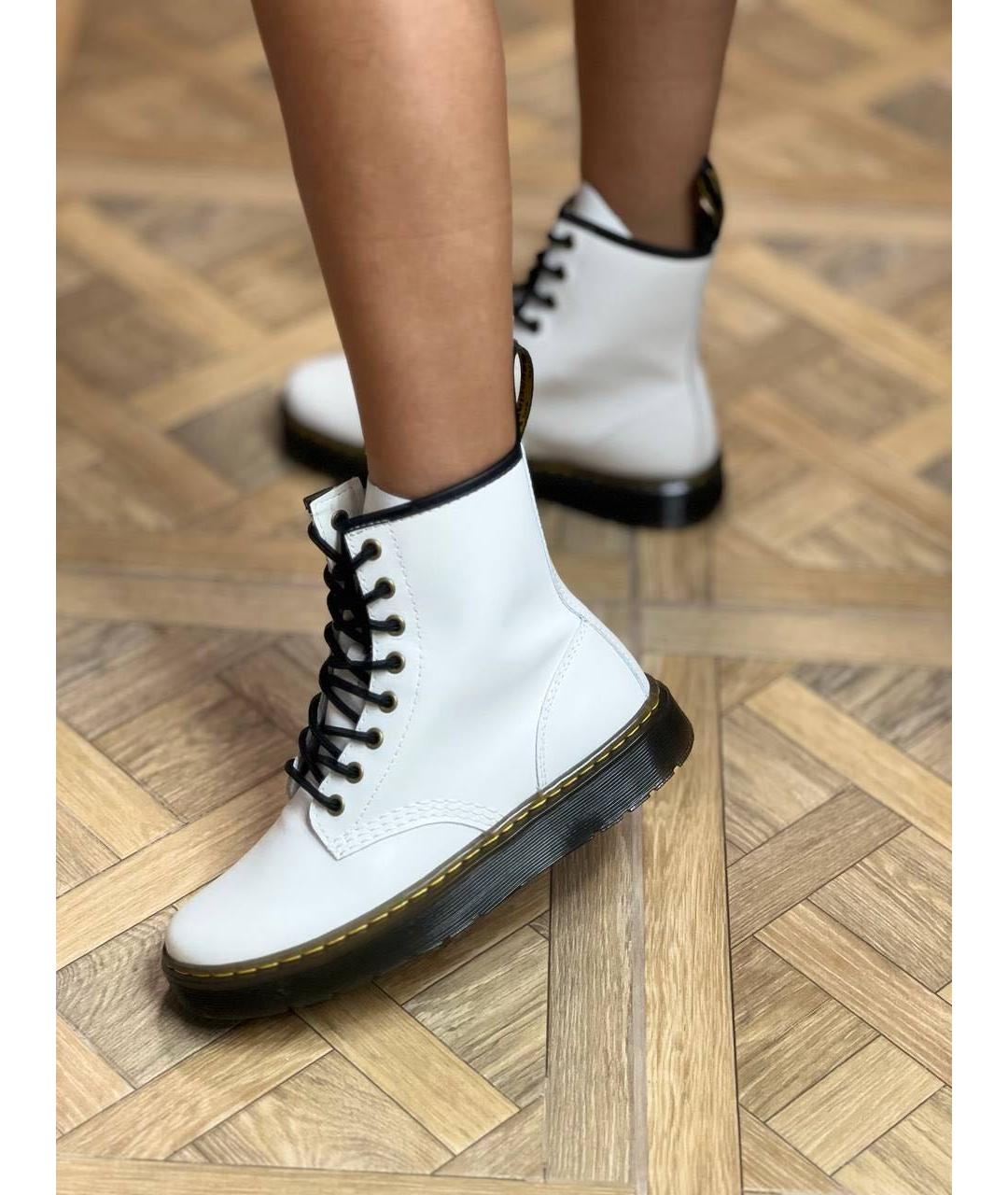 DR. MARTENS Белые кожаные ботинки, фото 7