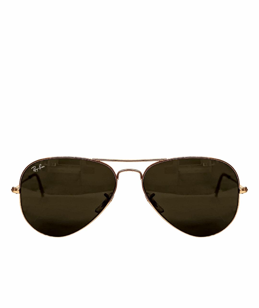 RAY BAN Черные металлические солнцезащитные очки, фото 1