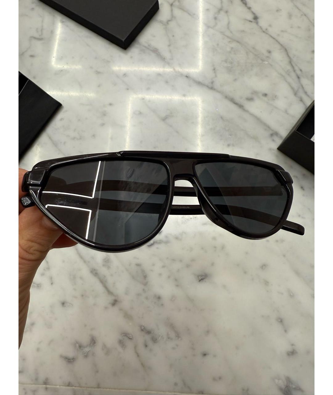 CHRISTIAN DIOR Черные пластиковые солнцезащитные очки, фото 2
