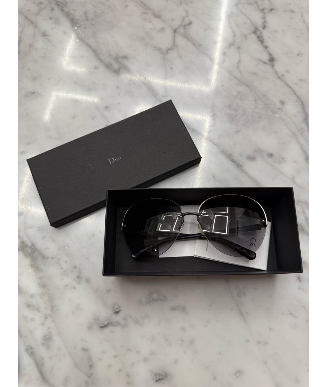 CHRISTIAN DIOR Черные пластиковые солнцезащитные очки, фото 6
