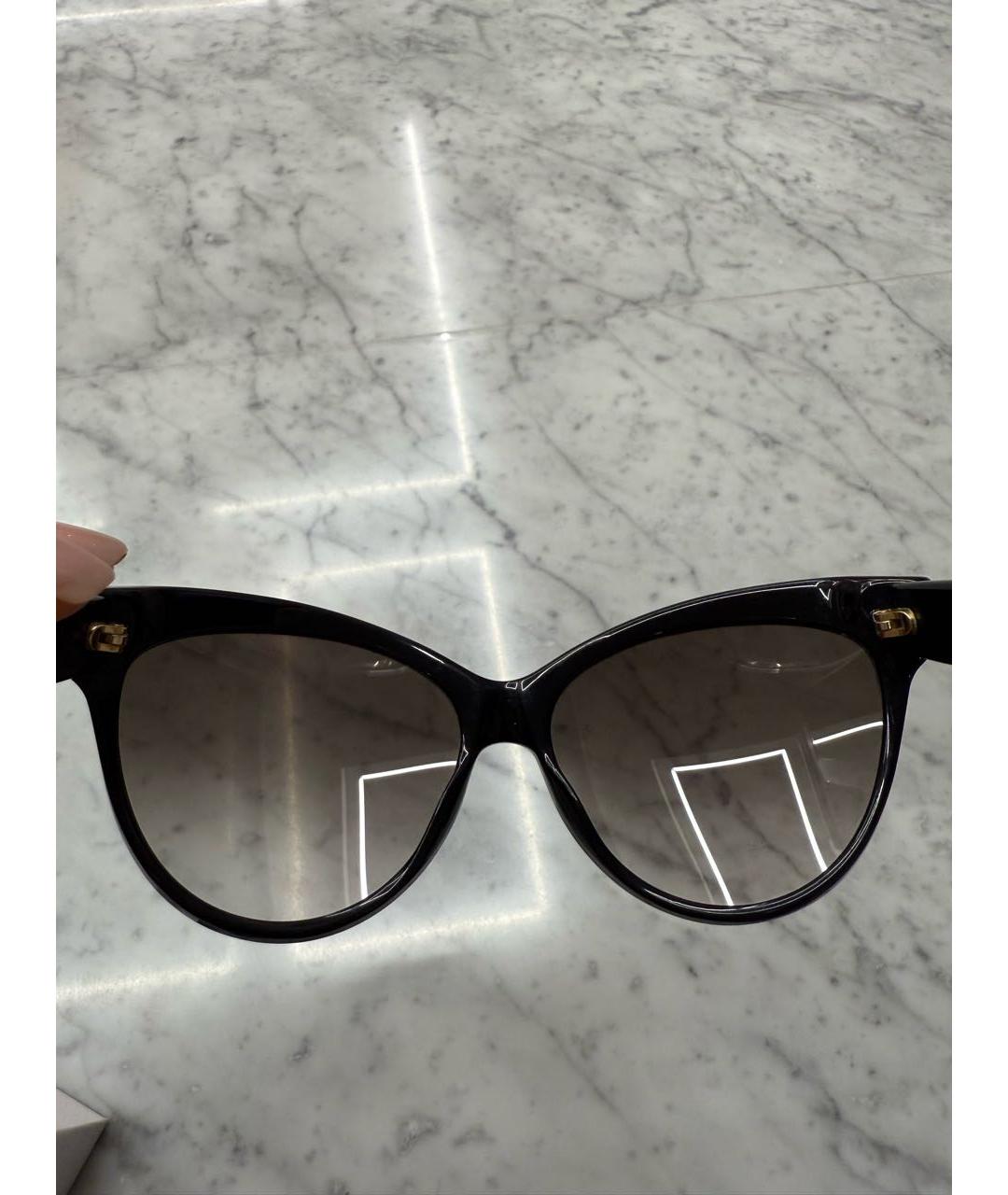 CHRISTIAN DIOR Черные пластиковые солнцезащитные очки, фото 4