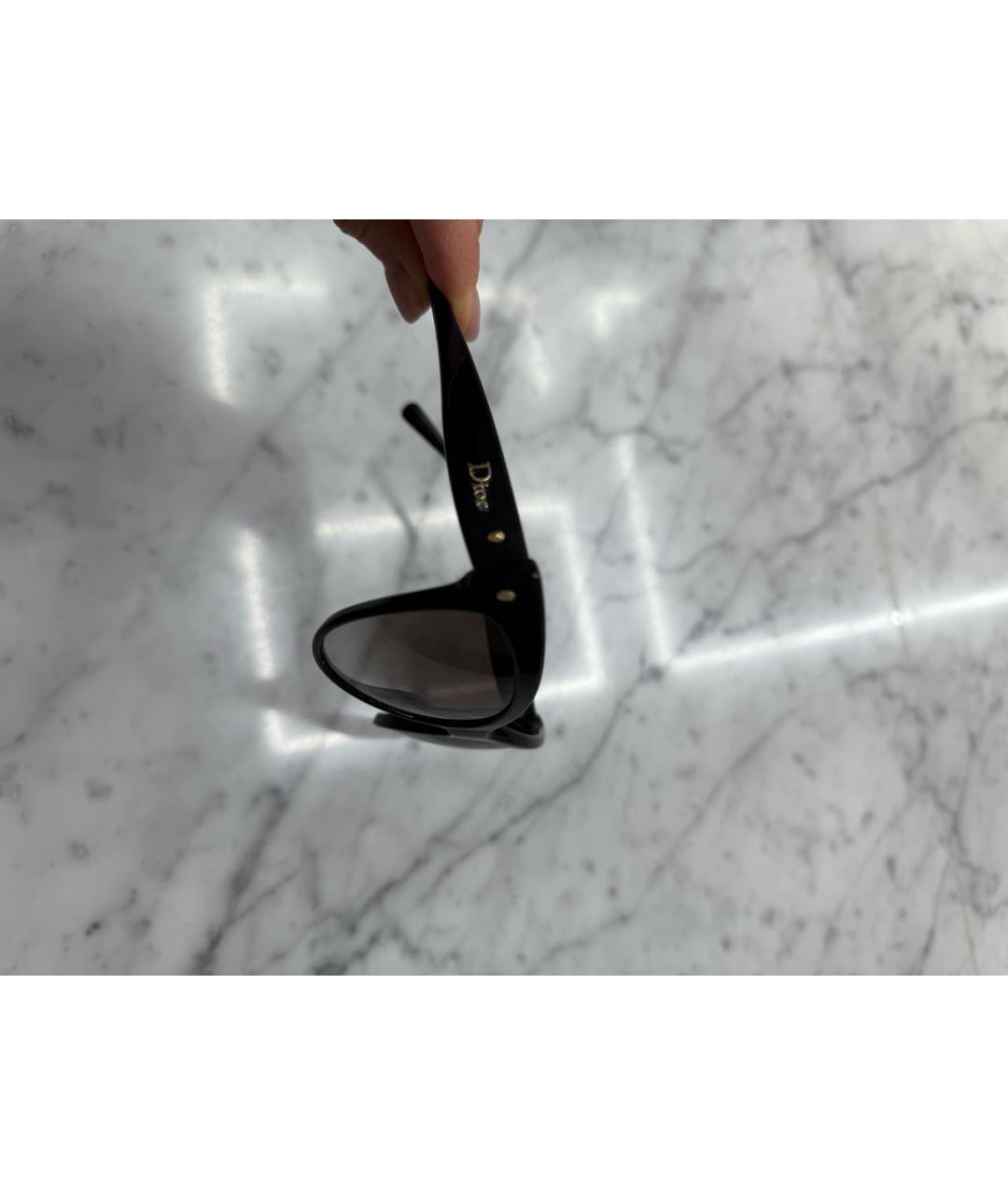 CHRISTIAN DIOR Черные пластиковые солнцезащитные очки, фото 2