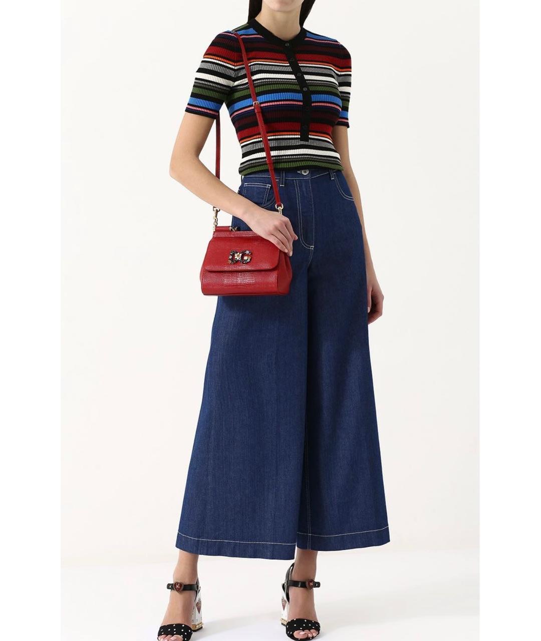 DOLCE&GABBANA Красная кожаная сумка через плечо, фото 7