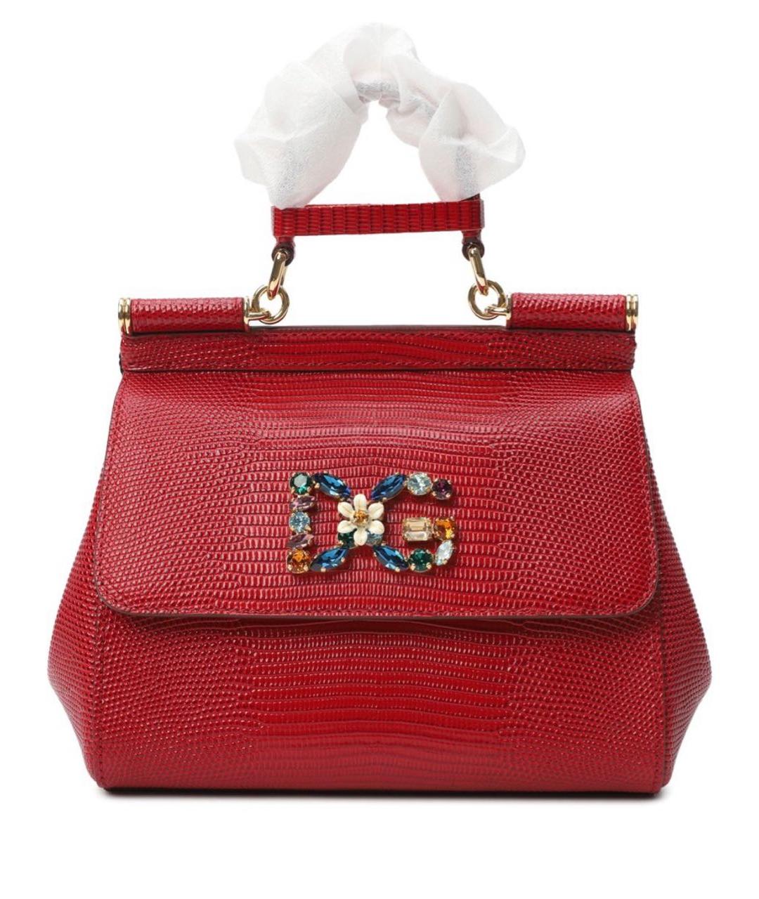 DOLCE&GABBANA Красная кожаная сумка через плечо, фото 8