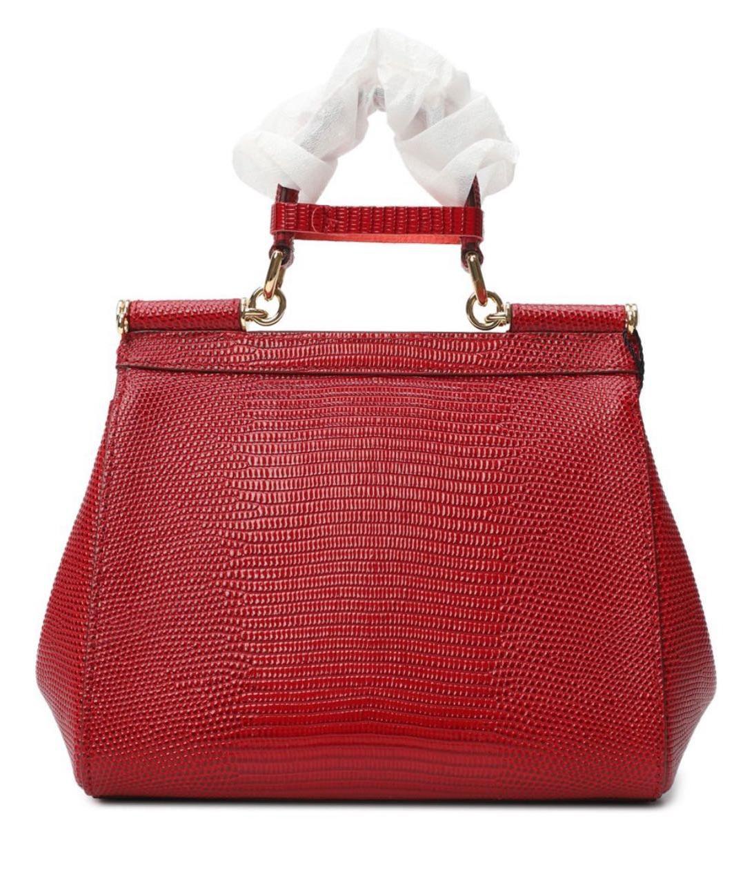 DOLCE&GABBANA Красная кожаная сумка через плечо, фото 3