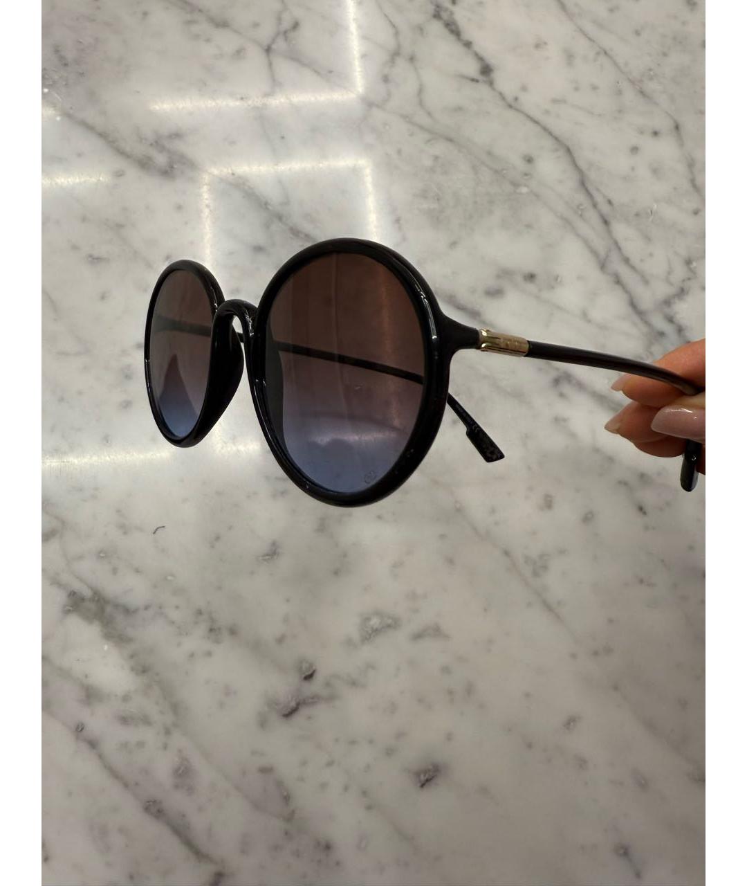CHRISTIAN DIOR Черные пластиковые солнцезащитные очки, фото 2