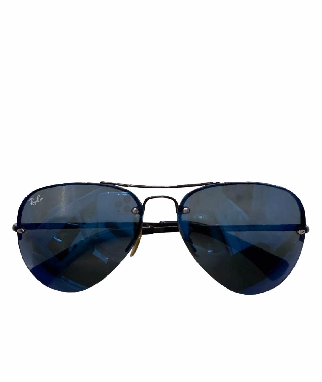 RAY BAN Синие металлические солнцезащитные очки, фото 1