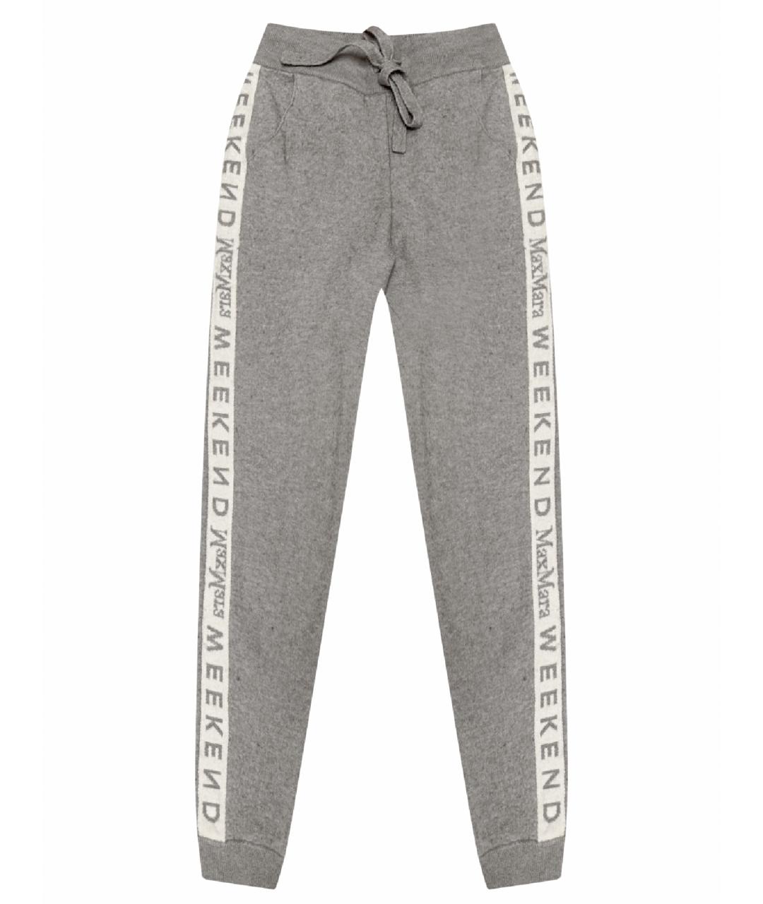 WEEKEND MAX MARA Серые шерстяные леггинсы и велосипедки, фото 1