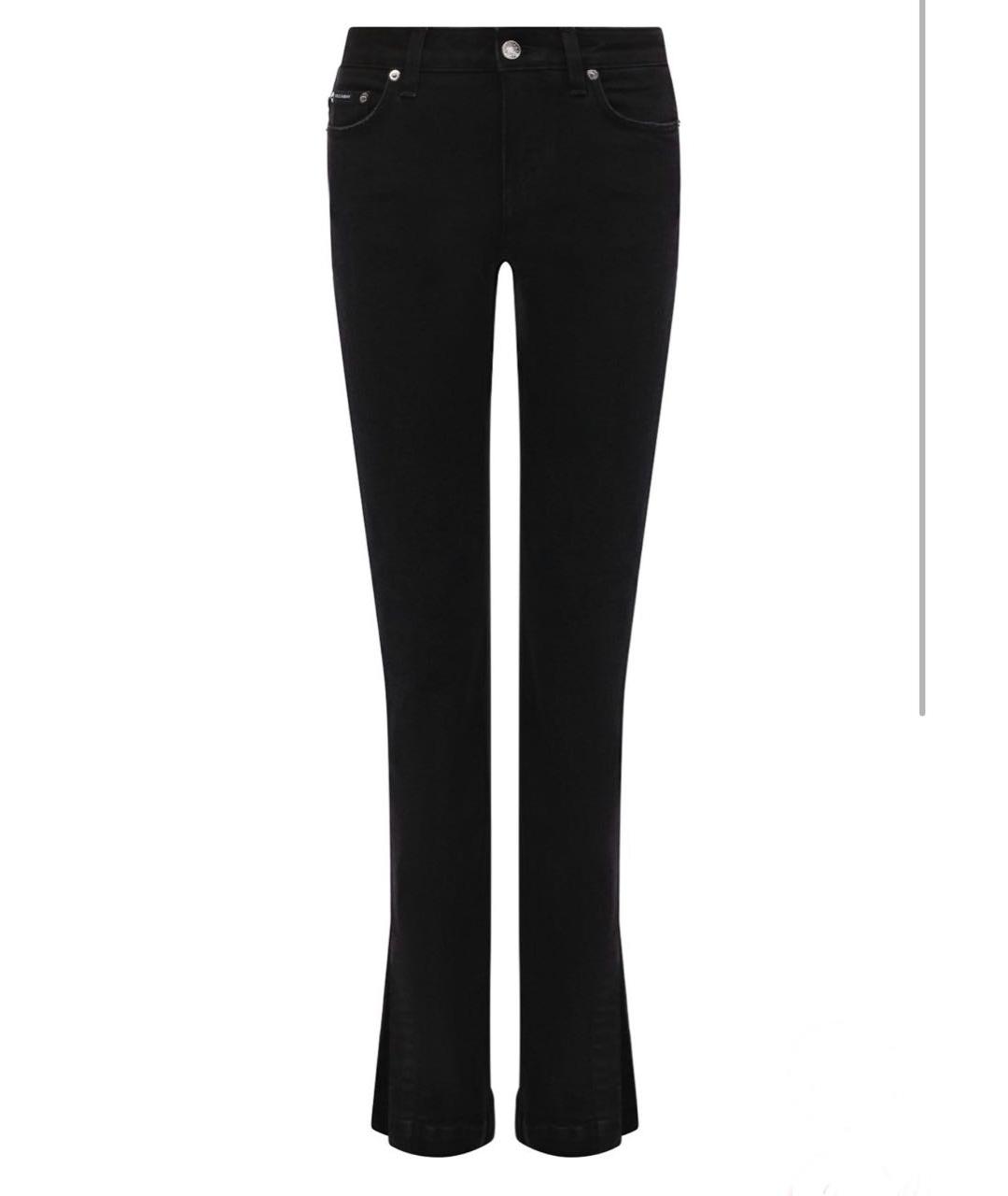 DOLCE&GABBANA Черные хлопковые прямые джинсы, фото 9