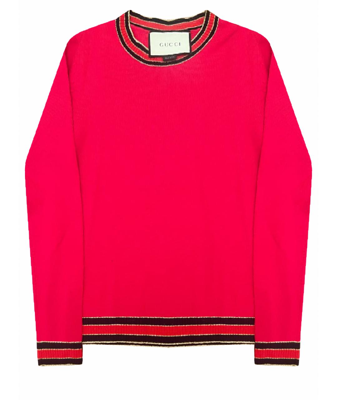 GUCCI Красный кашемировый джемпер / свитер, фото 1
