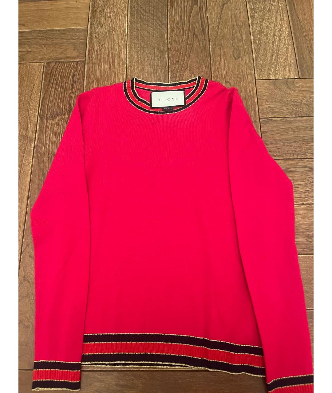 GUCCI Красный кашемировый джемпер / свитер, фото 4
