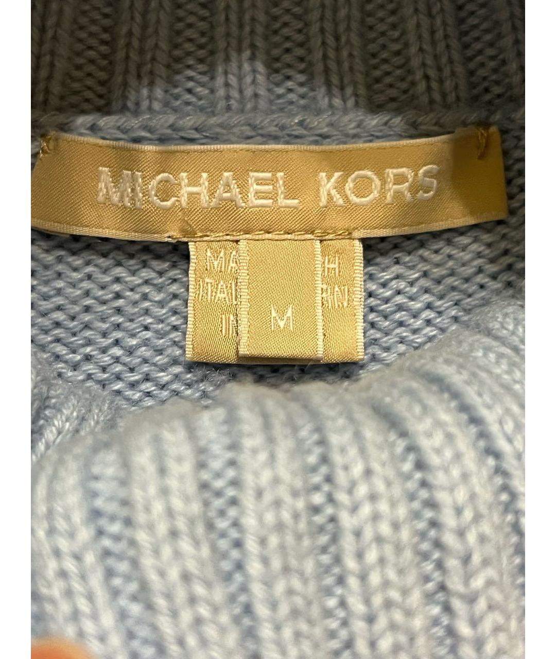 MICHAEL KORS Голубой кашемировый джемпер / свитер, фото 7