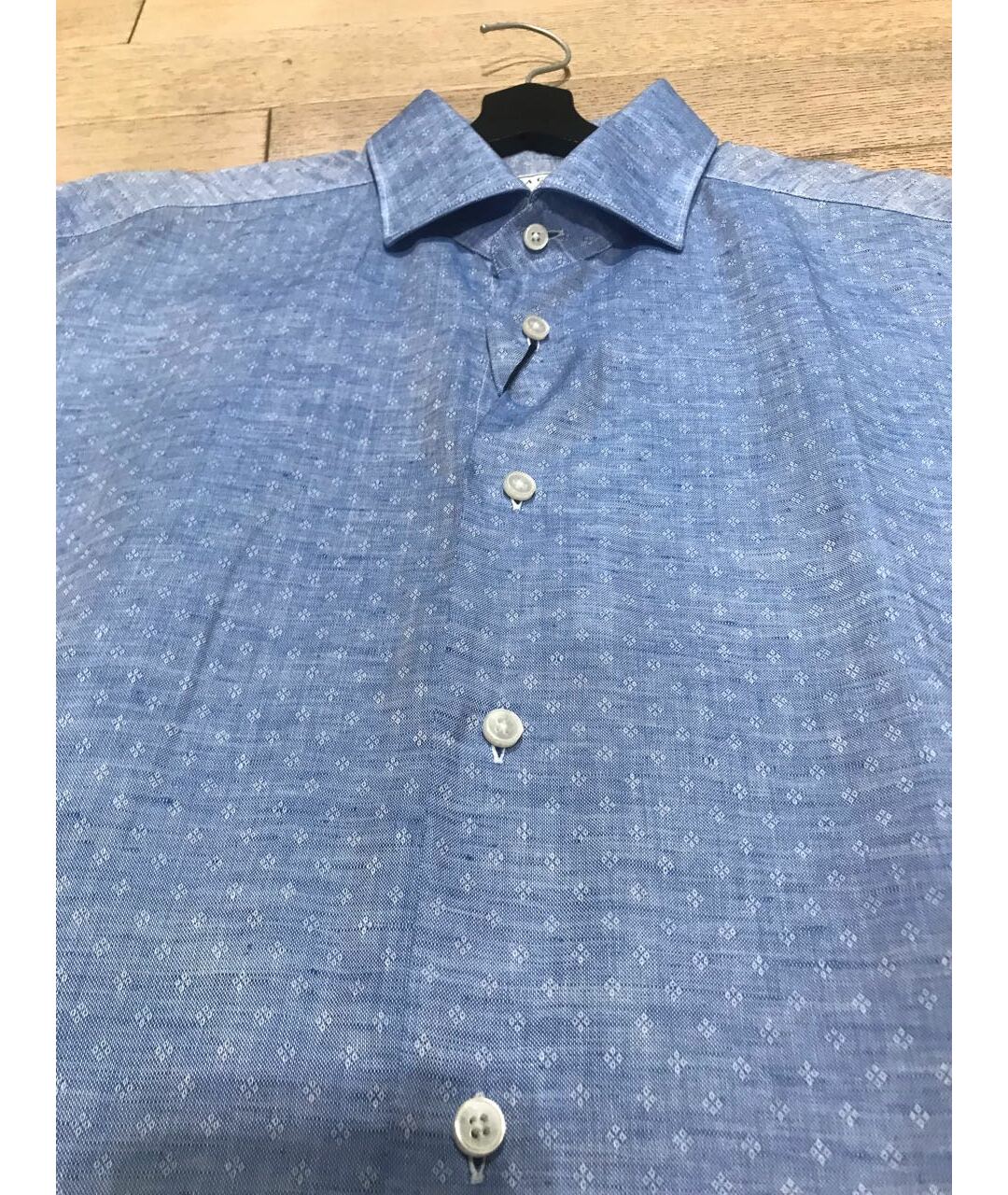 XACUS Голубая хлопковая кэжуал рубашка, фото 3