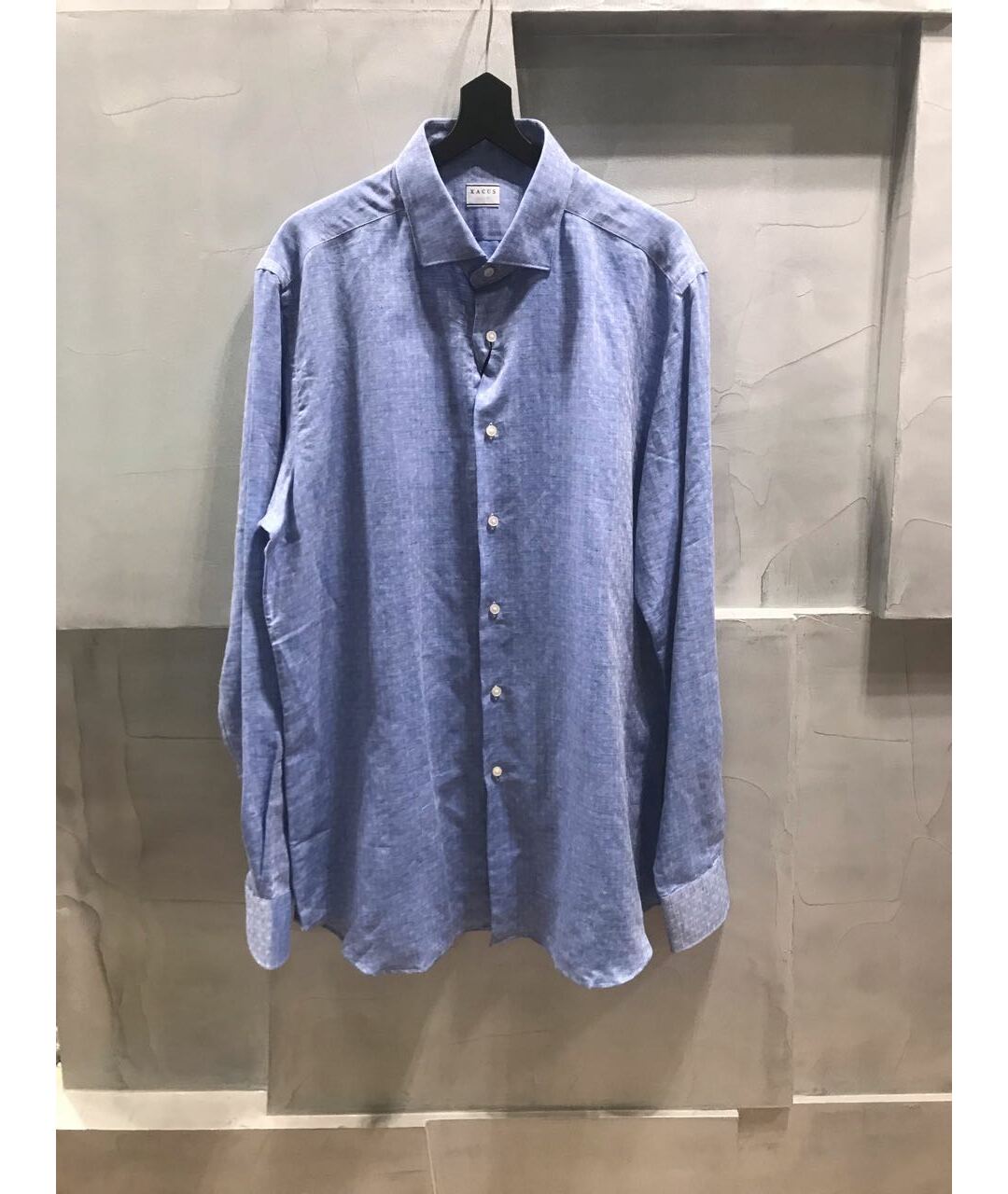 XACUS Голубая хлопковая кэжуал рубашка, фото 9