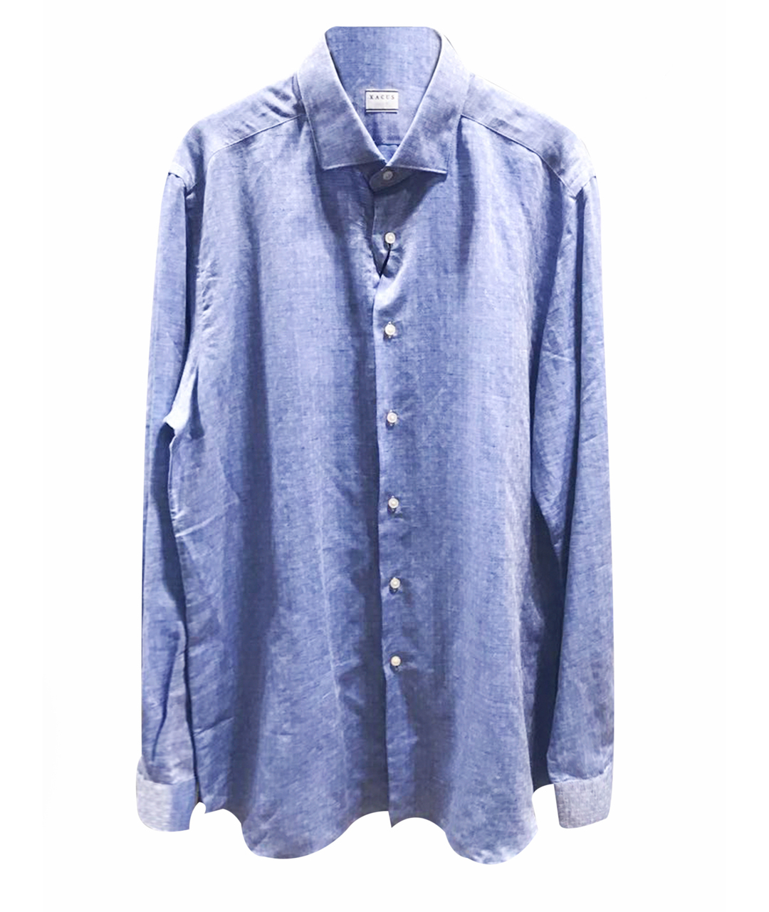 XACUS Голубая хлопковая кэжуал рубашка, фото 1