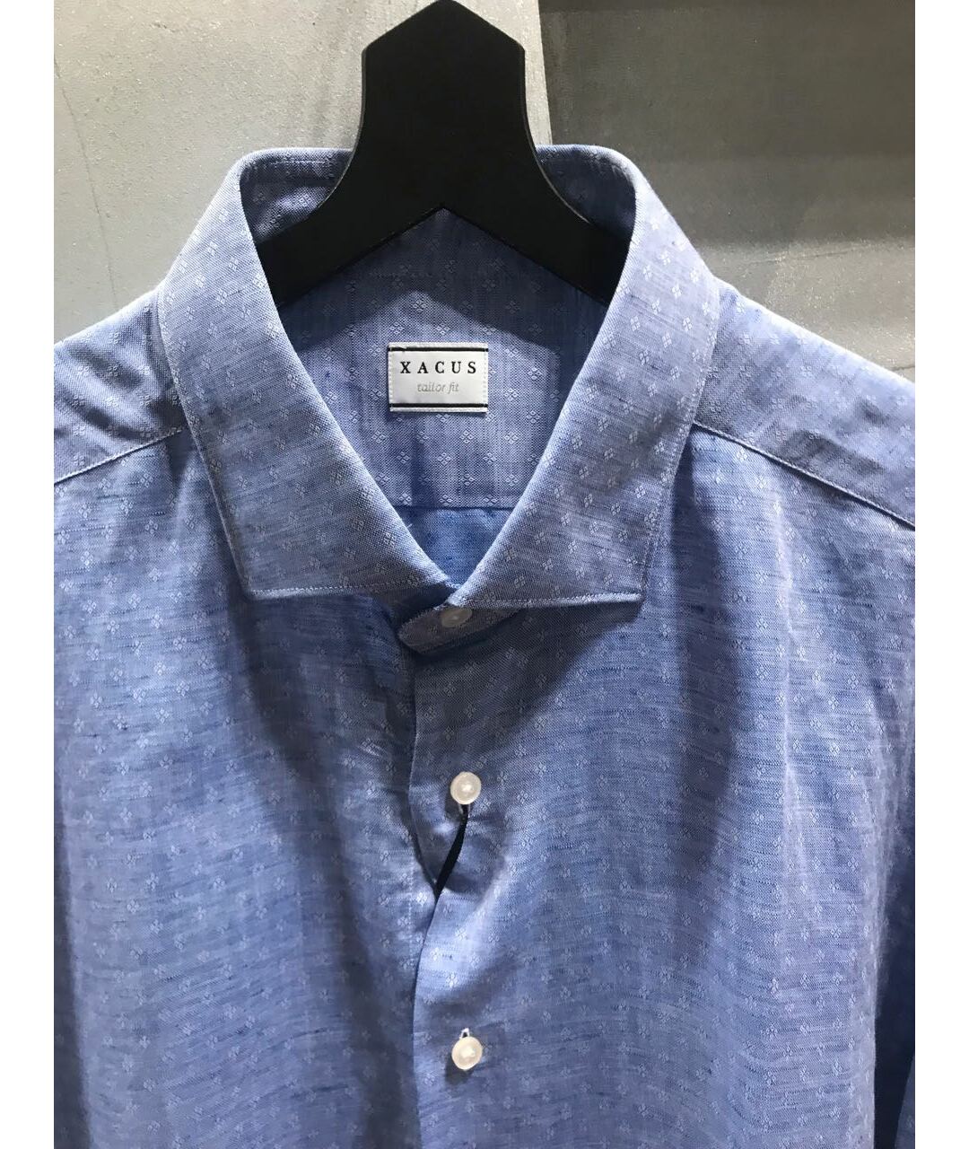XACUS Голубая хлопковая кэжуал рубашка, фото 5