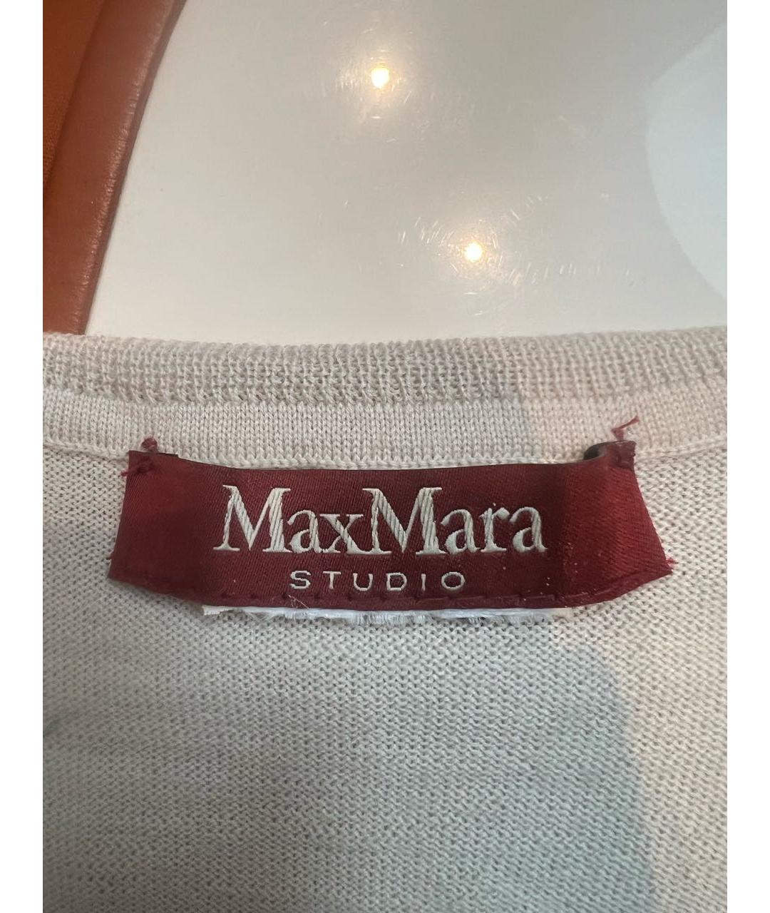 MAX MARA STUDIO Бежевая шерстяная водолазка, фото 4