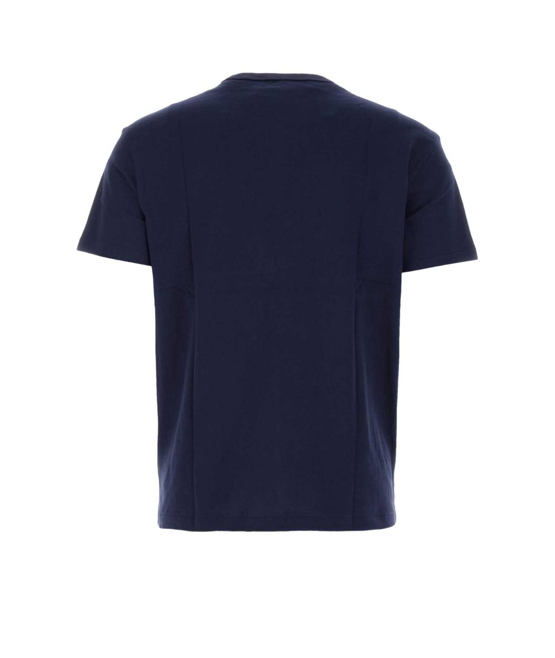 POLO RALPH LAUREN Темно-синяя хлопковая футболка, фото 2