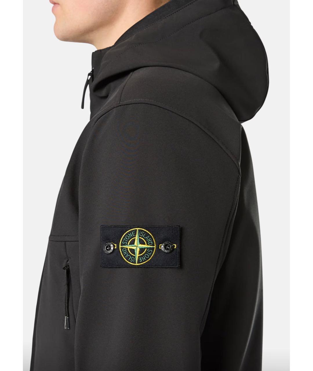 STONE ISLAND Черная полиамидовая куртка, фото 3