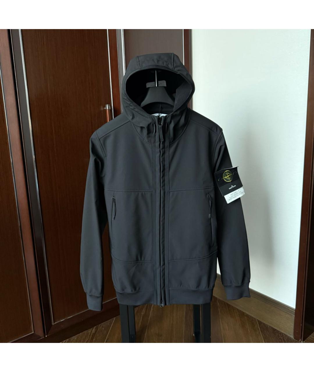 STONE ISLAND Черная полиамидовая куртка, фото 6