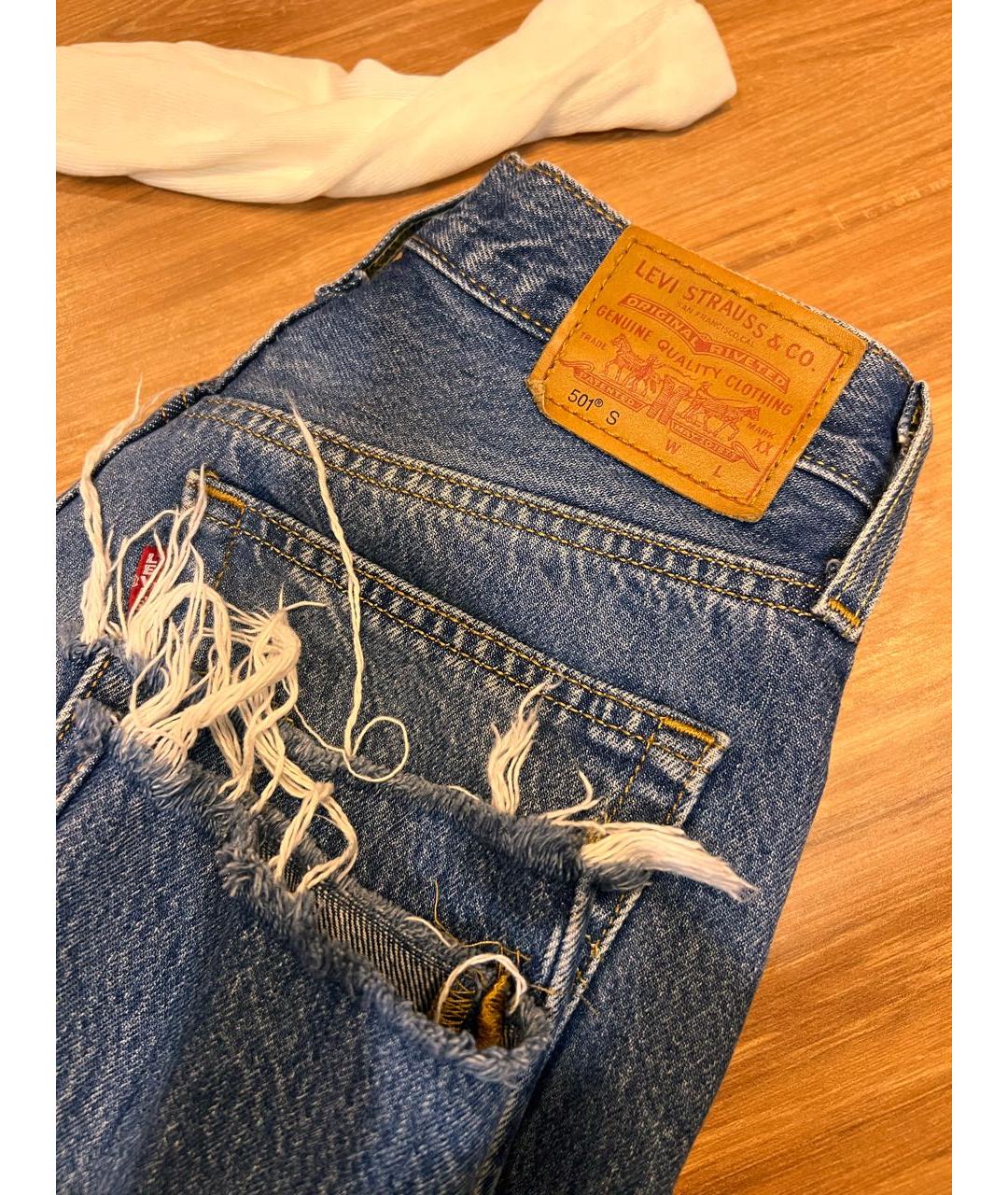 LEVI'S Синие хлопковые джинсы слим, фото 2