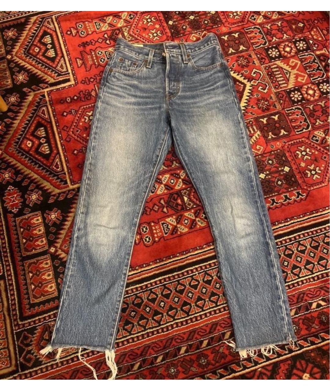 LEVI'S Синие хлопковые джинсы слим, фото 6