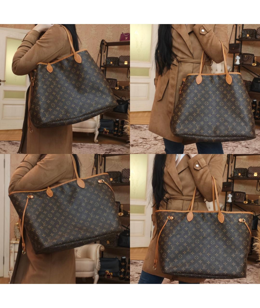 LOUIS VUITTON Коричневая сумка тоут, фото 4