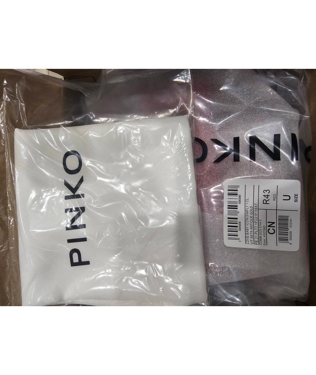 PINKO Красная кожаная сумка через плечо, фото 9