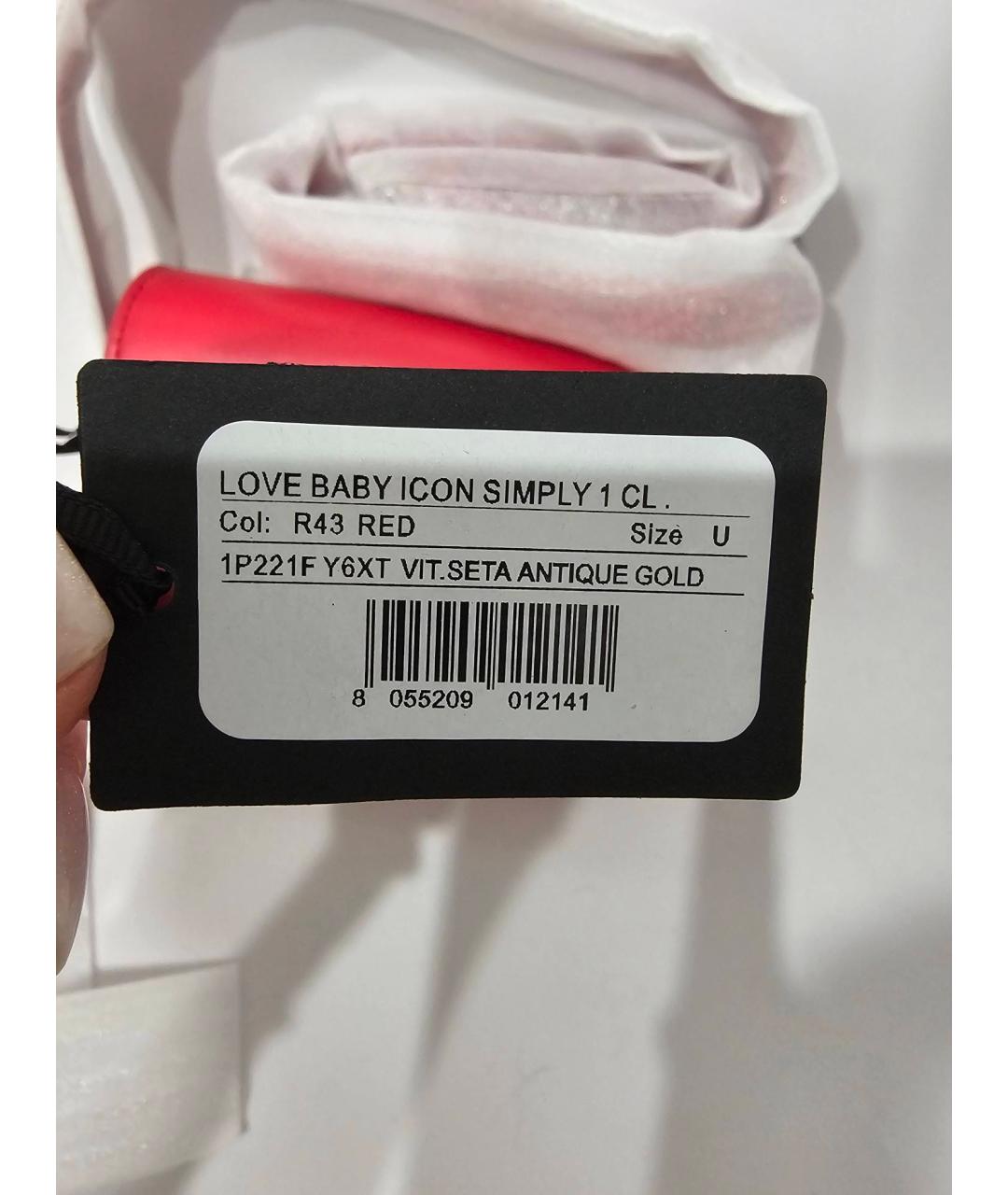 PINKO Красная кожаная сумка через плечо, фото 8