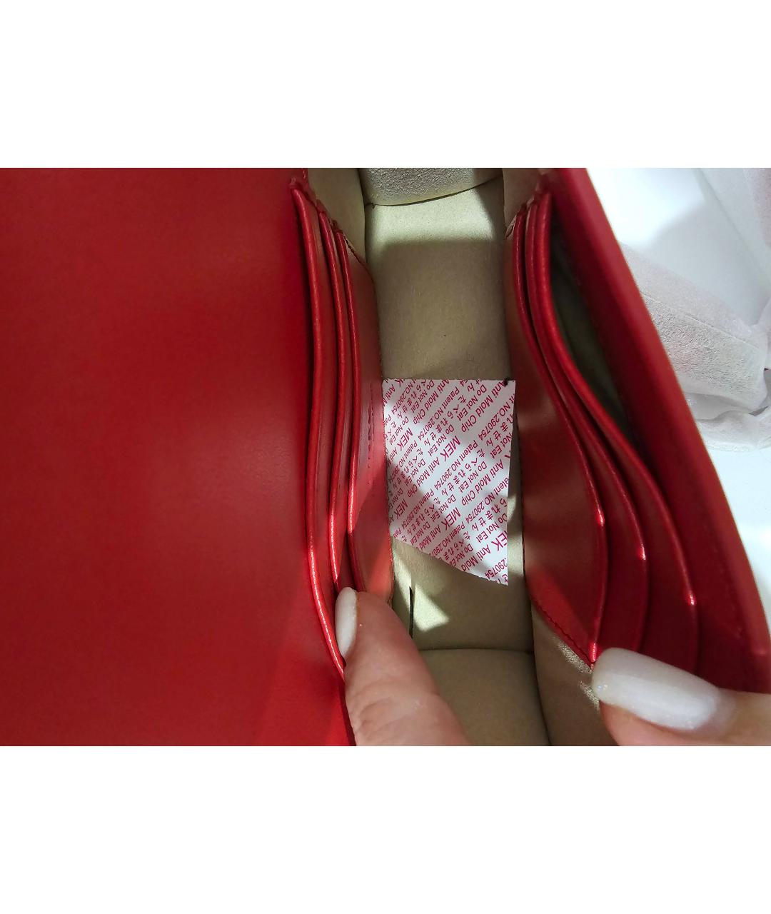 PINKO Красная кожаная сумка через плечо, фото 4