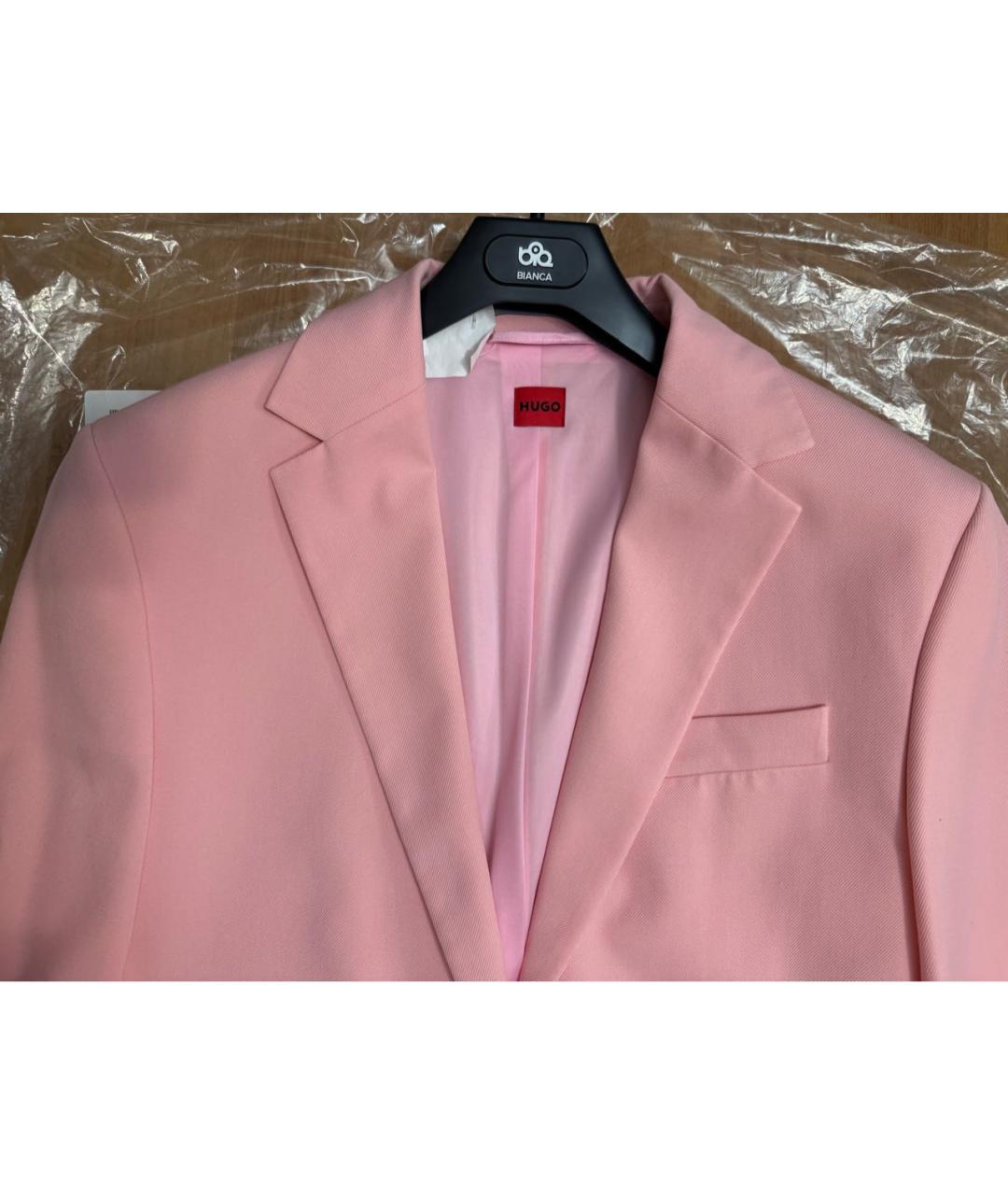 HUGO BOSS Розовый полиэстеровый жакет/пиджак, фото 3