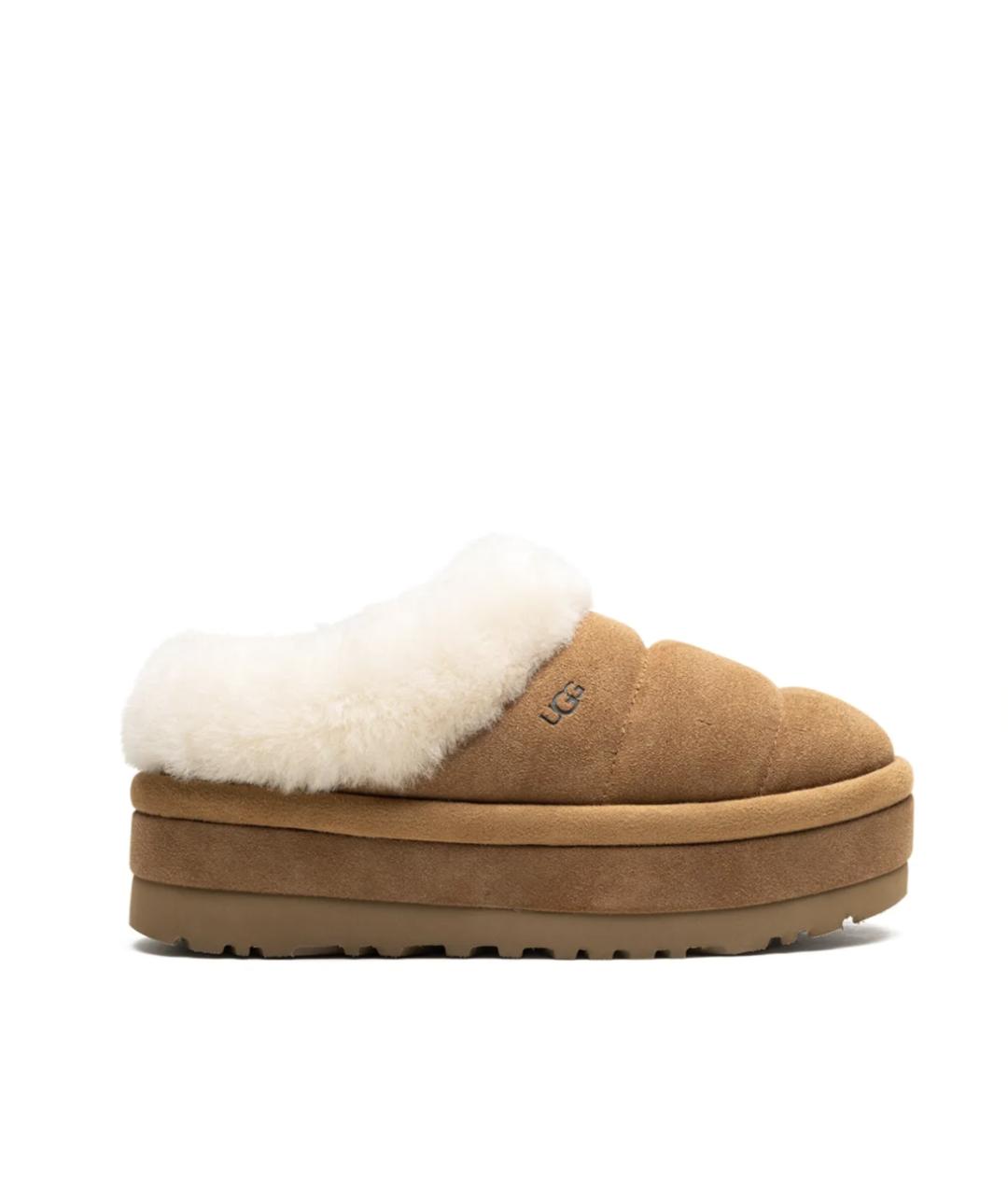 UGG AUSTRALIA Бежевые кожаные мюли, фото 1