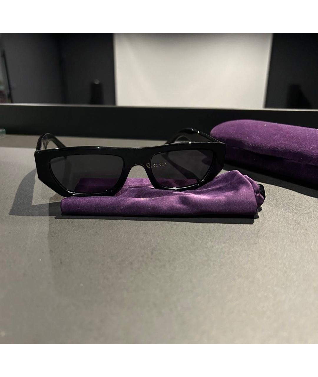 GUCCI Черные пластиковые солнцезащитные очки, фото 4